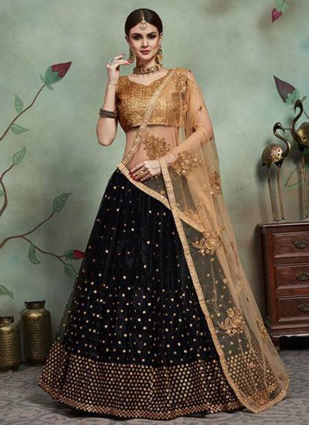 Black Colour ARYA EUPHORIA VOL 2 Designer Festive Party Wear Sequince Thread Soft Net Lehenga Choli Collection 2904